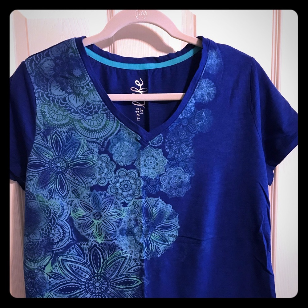 NWOT indigo blue workout tee